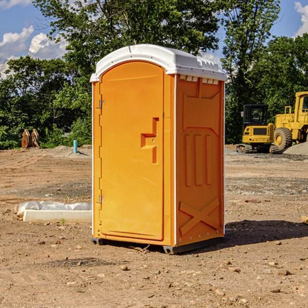 how often are the porta potties cleaned and serviced during a rental period in Grenada California